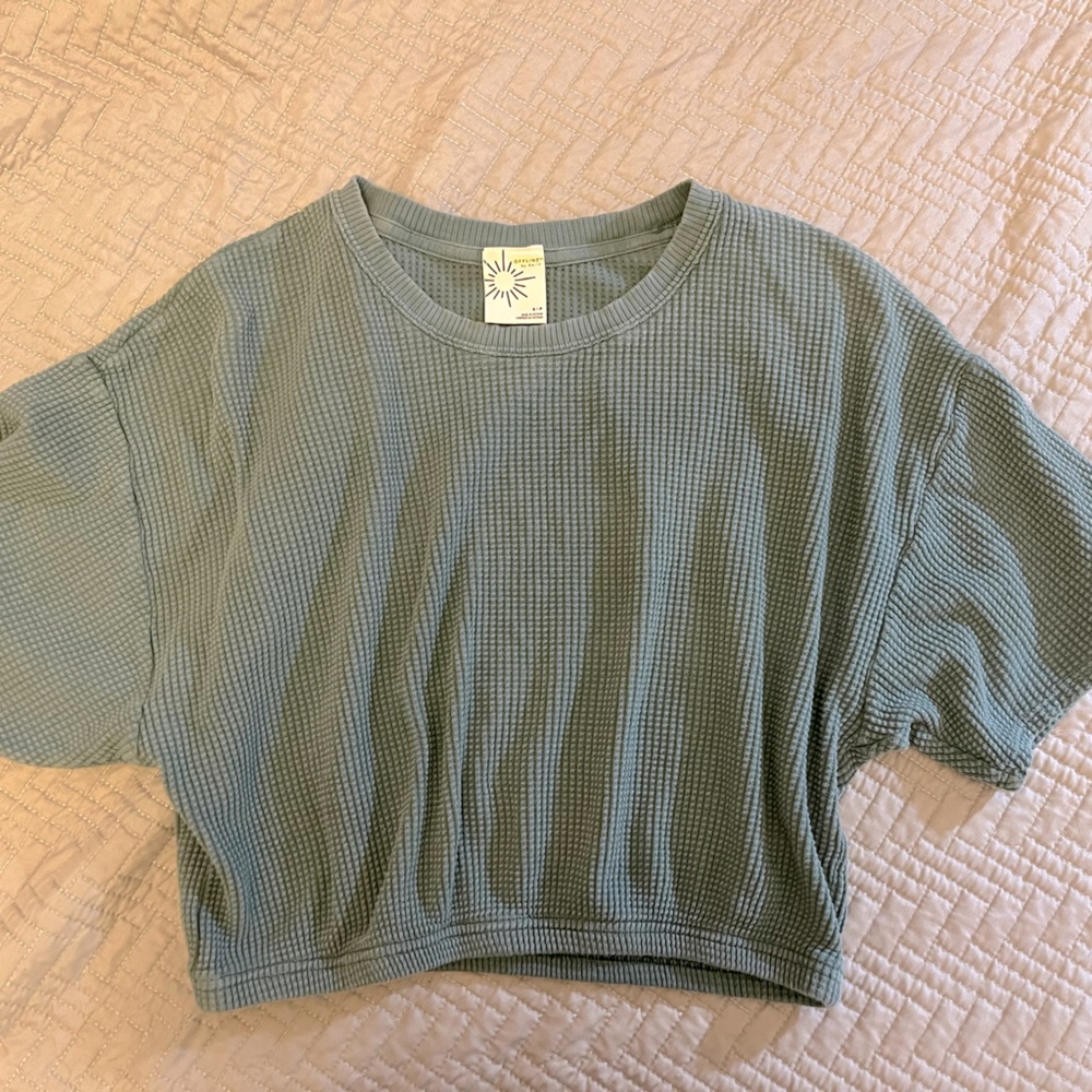Aerie Textured T-Shirt - Green
